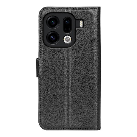 EIDERWOOD Oppo Find X9 Pro Faux Leather Flip Case with Cardholder & Stand Function - Black