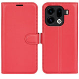 EIDERWOOD Oppo Find X9 Pro Faux Leather Flip Case with Cardholder & Stand Function - Red