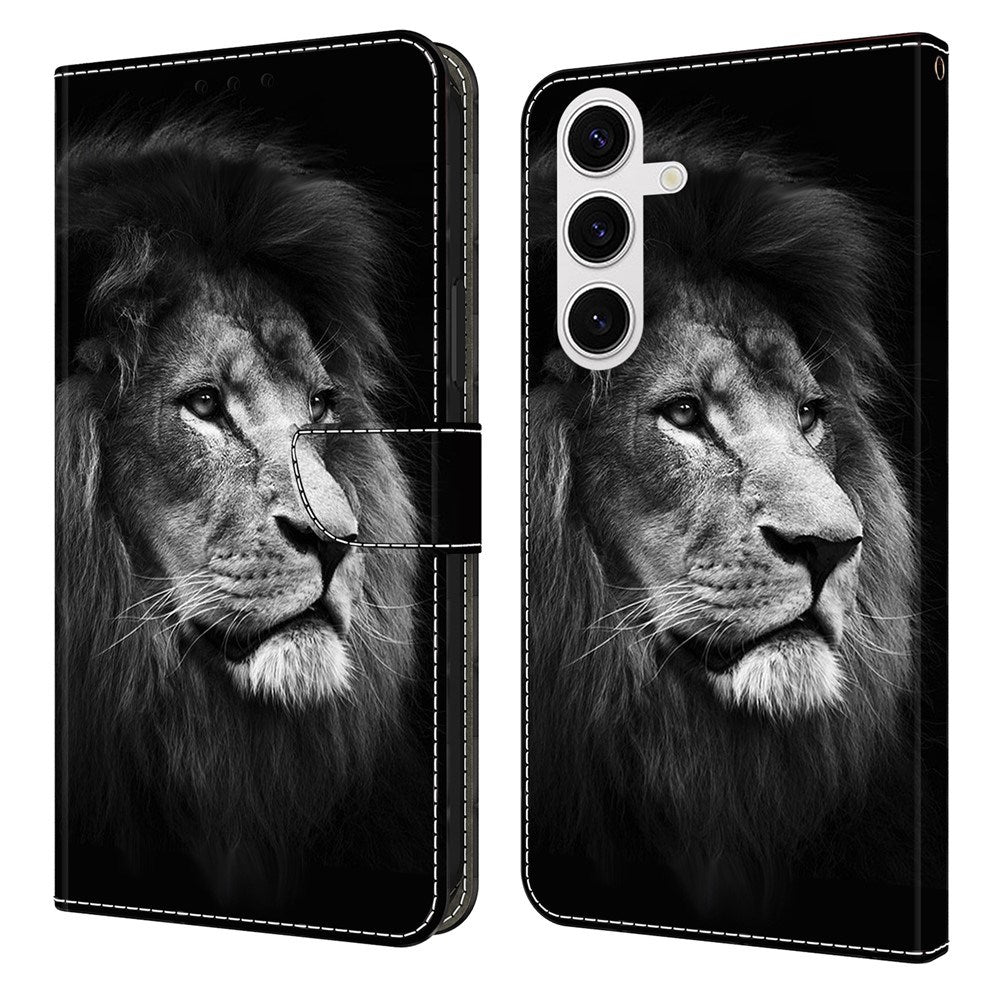Samsung Galaxy S26 EIDERWOOD Faux Leather Flip Case with Print - Lion
