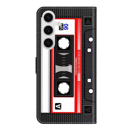 Samsung Galaxy S26 EIDERWOOD Faux Leather Flip Case with Print - Cassette Tape