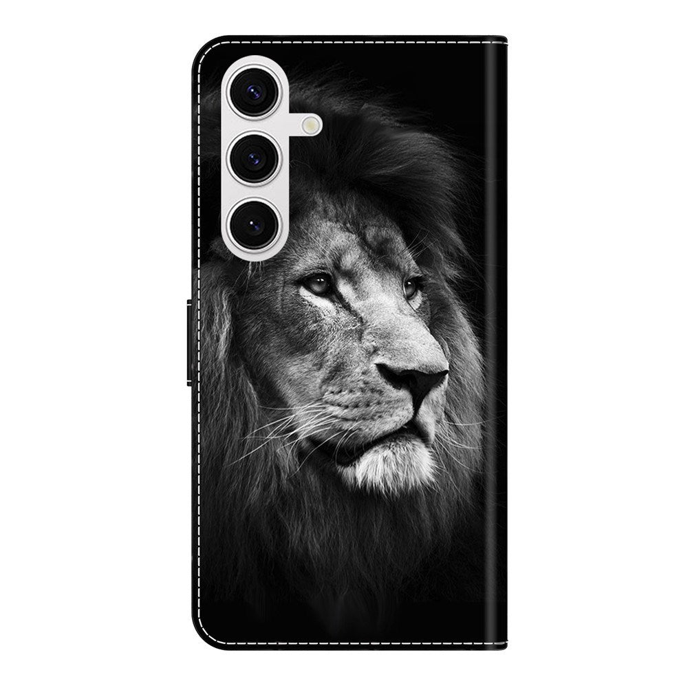 Samsung Galaxy S26+ (Plus) EIDERWOOD Faux Leather Flip Case with Print - Lion