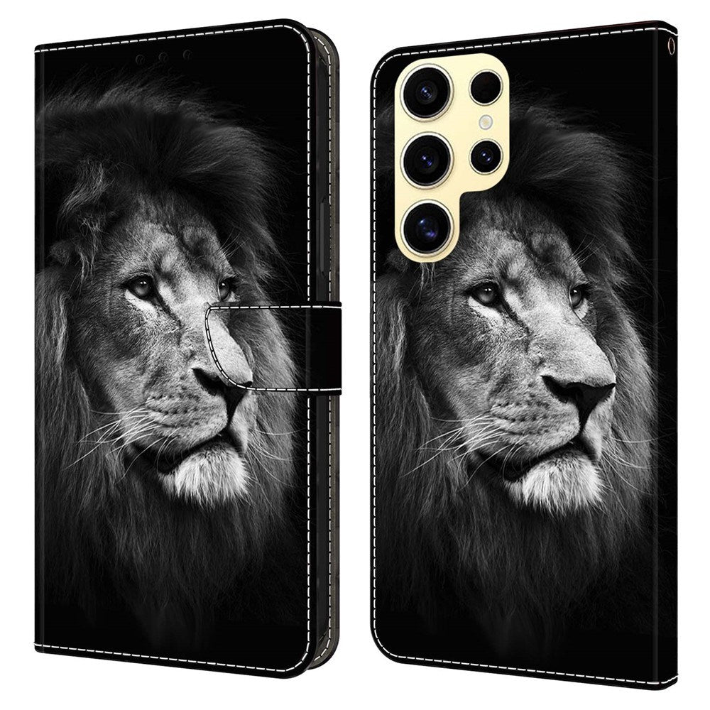 Samsung Galaxy S26 Ultra EIDERWOOD Faux Leather Flip Case with Print - Lion