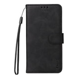 Motorola Edge 70 EIDERWOOD Leather Case with Screen Protector Glass & Card Holder - Black