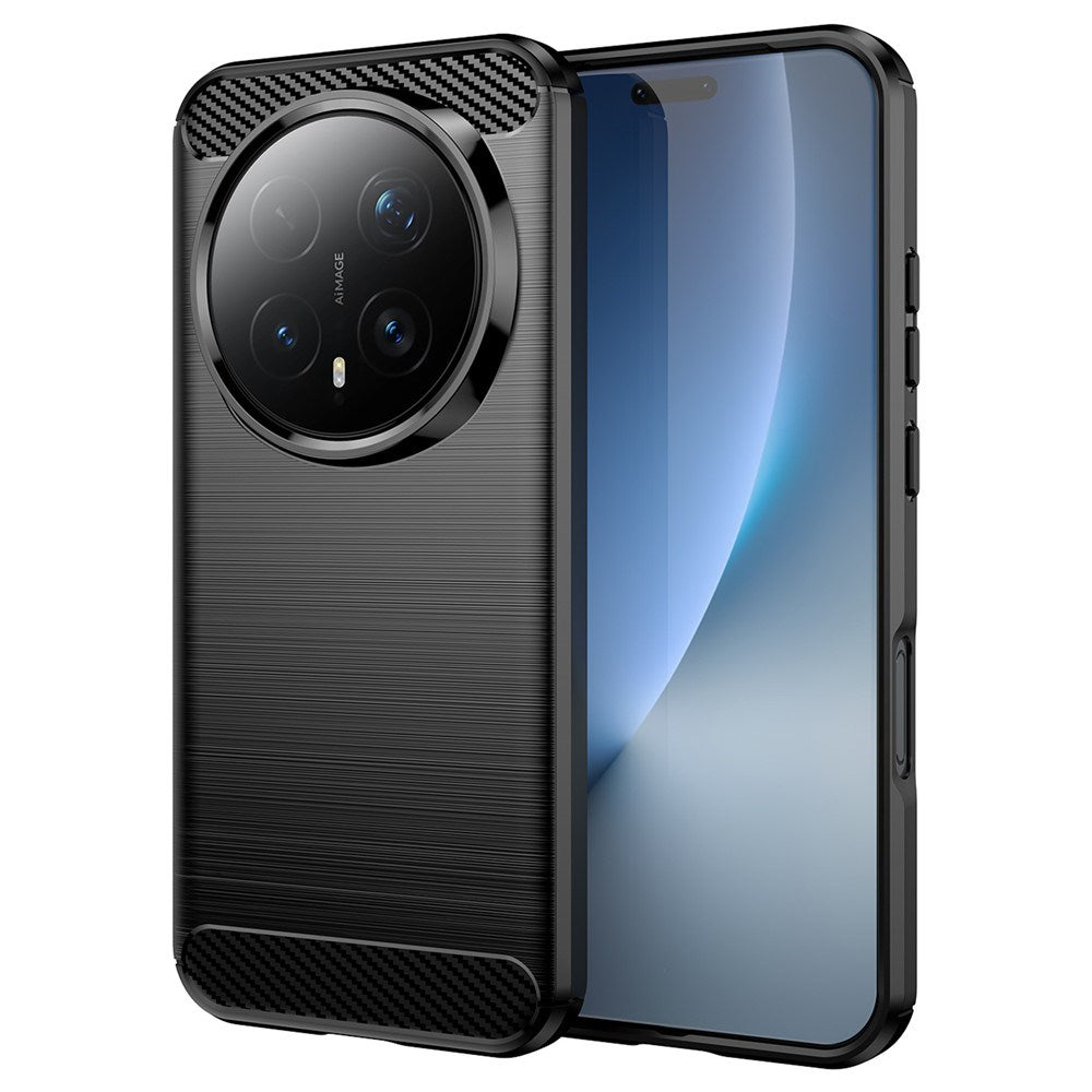 Honor Magic8 Pro EIDERWOOD Brushed Carbon Fiber Flexible Plastic Case - Black