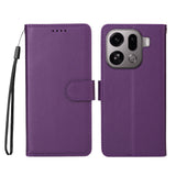 EIDERWOOD Oppo Find X9 Pro Faux Leather Flip Case with Strap - Purple