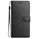 Samsung Galaxy A27 EIDERWOOD Faux Leather Flip Case with Strap - Black