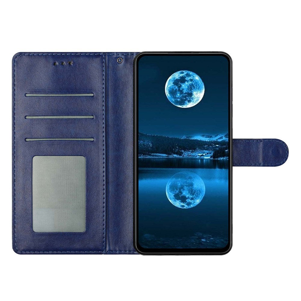 Samsung Galaxy A27 EIDERWOOD Faux Leather Flip Case with Strap - Blue