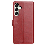 Samsung Galaxy A27 EIDERWOOD Faux Leather Flip Case with Strap - Dark Red