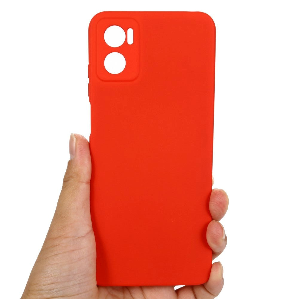 Motorola Moto E22 / E22i Liquid Silicone Case w. Strap - Red