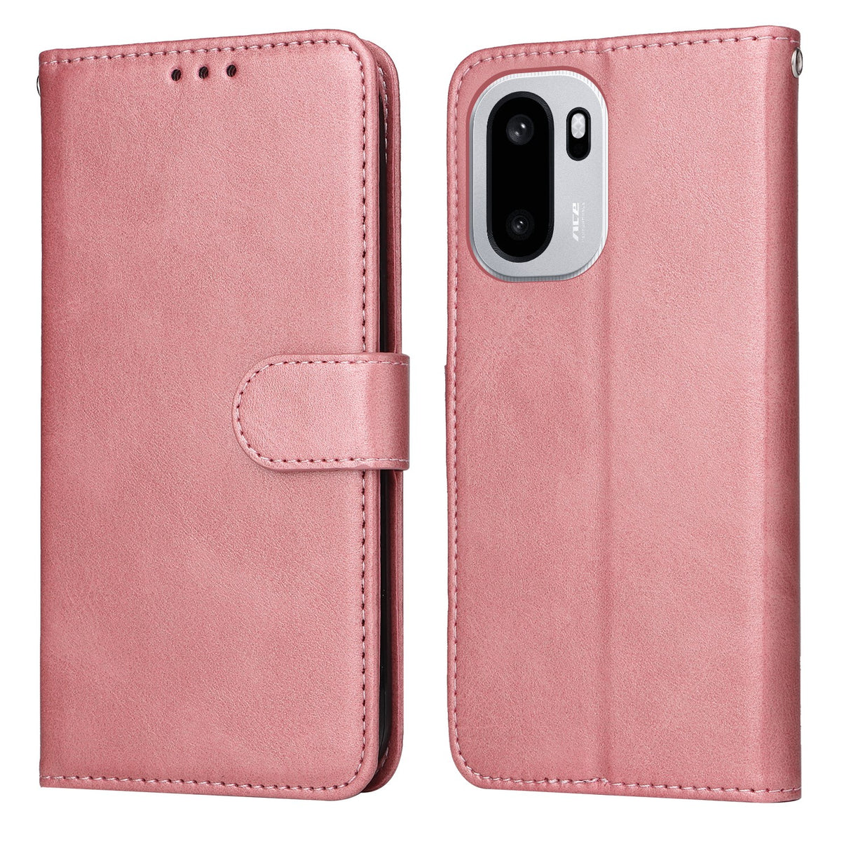 EIDERWOOD OnePlus 15R Faux Leather Flip Case with Strap - Pink