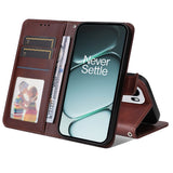 EIDERWOOD OnePlus 15R Faux Leather Flip Case with Strap - Brown