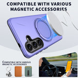 Samsung Galaxy S26 EIDERWOOD Hybrid Plastic Case with Rotating Kickstand – Purple