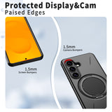 Samsung Galaxy S26 EIDERWOOD Hybrid Plastic Case with Rotating Kickstand – Black