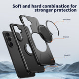 Samsung Galaxy S26 EIDERWOOD Hybrid Plastic Case with Rotating Kickstand – Black