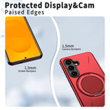 Samsung Galaxy S26 EIDERWOOD Hybrid Plastic Case with Rotating Kickstand - Red