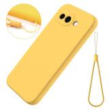 Google Pixel 10a EIDERWOOD Lined Silicone Case with Strap - Yellow