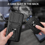 OPPO Find X9 Pro EIDERWOOD Tough Case with 360° Rotatable Camslider / Kickstand / Card Holder - Black