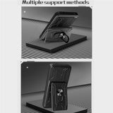 OPPO Find X9 Pro EIDERWOOD Tough Case with 360° Rotatable Camslider / Kickstand / Card Holder - Black