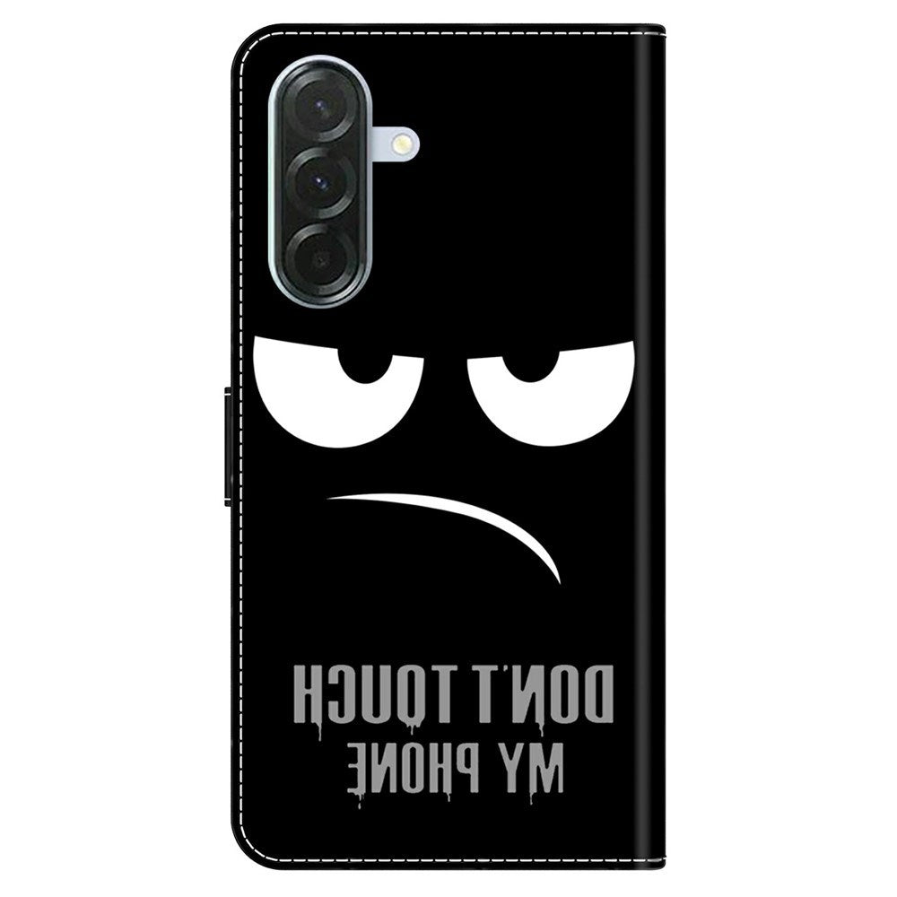 Samsung Galaxy A37 EIDERWOOD Flip Case with Card Holder & Stand Function - "Don't Touch My Phone"