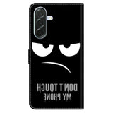 Samsung Galaxy A37 EIDERWOOD Flip Case with Card Holder & Stand Function - "Don't Touch My Phone"
