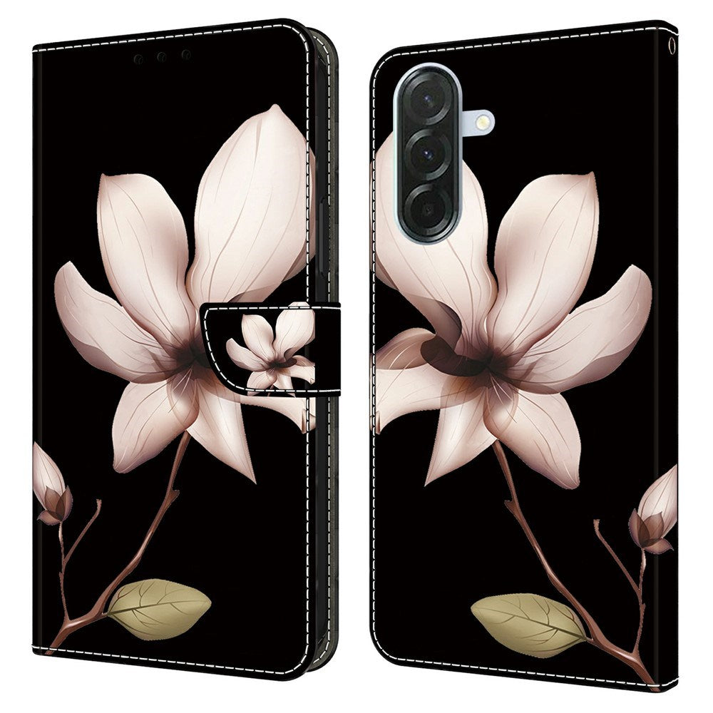 Samsung Galaxy A37 EIDERWOOD Flip Case with Card Holder & Stand Function - Flower