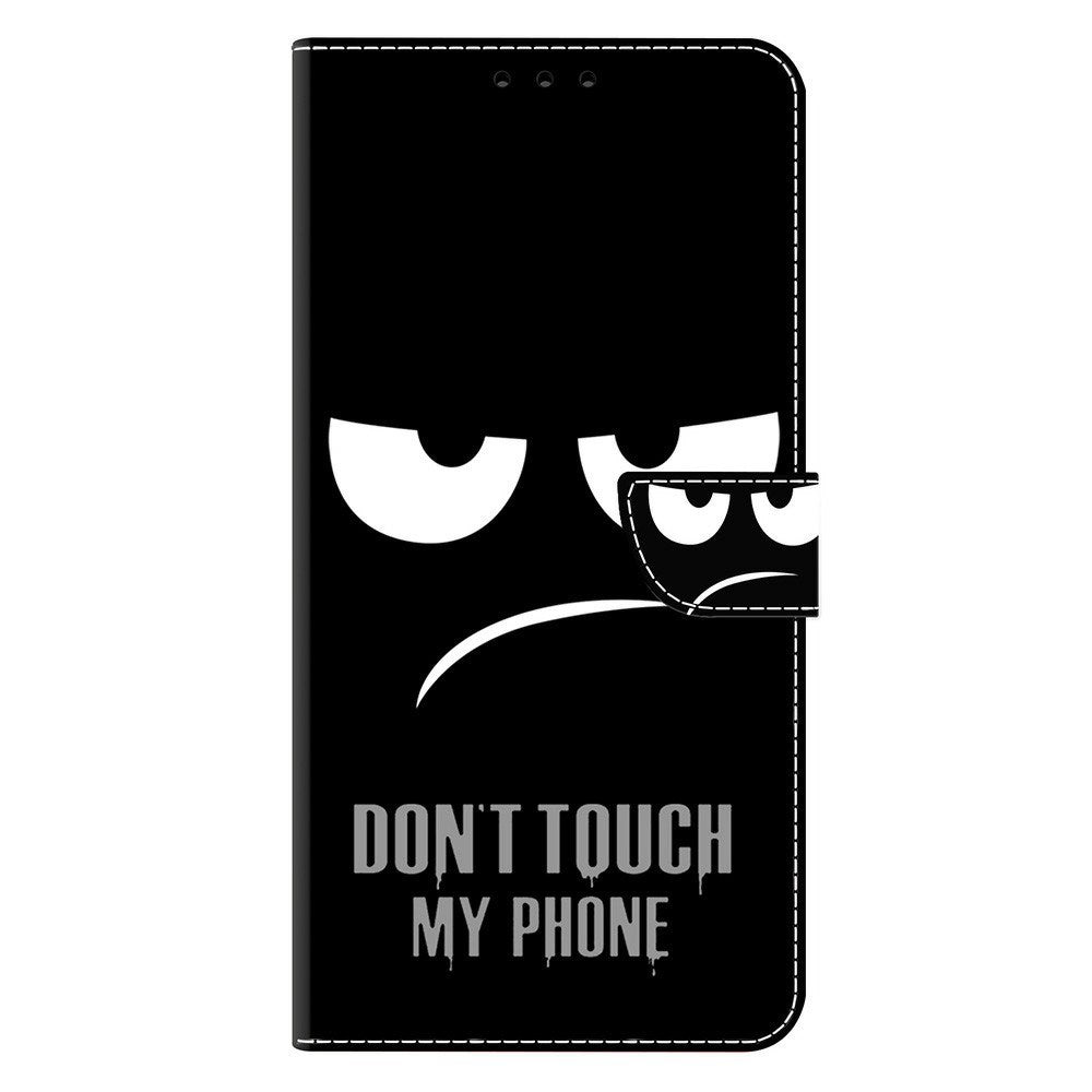 Samsung Galaxy A57 EIDERWOOD Flip Case with Card Holder & Stand Function - "Don't Touch My Phone"