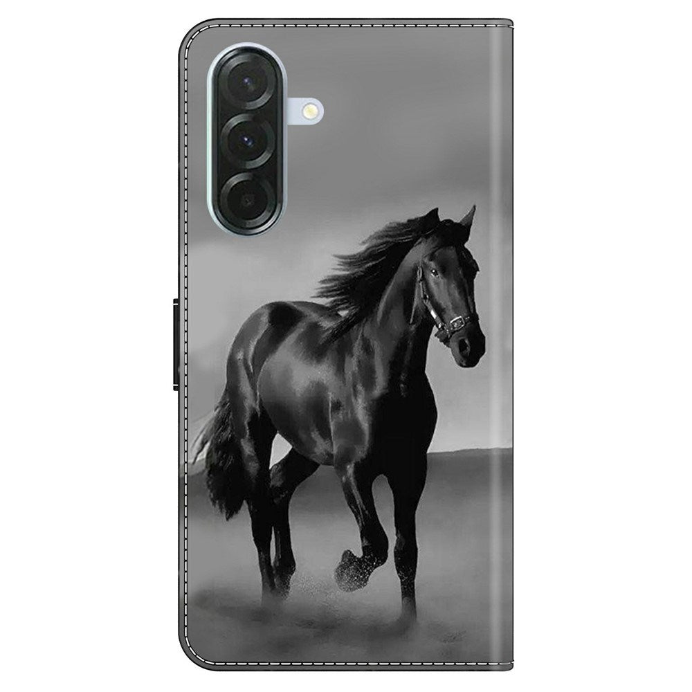 Samsung Galaxy A57 EIDERWOOD Flip Case with Card Holder & Stand Function - Horse