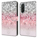 Samsung Galaxy A57 EIDERWOOD Flip Case with Card Holder & Stand Function - Pink / Silver Glitter