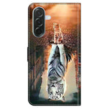 Samsung Galaxy A57 EIDERWOOD Flip Case with Card Holder & Stand Function - Cat & Tiger