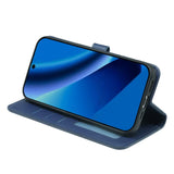 Google Pixel 10a EIDERWOOD Faux Leather Flip Case with Card Holder & Stand Function – Blue