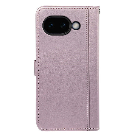 Google Pixel 10a EIDERWOOD Faux Leather Flip Case with Card Holder & Stand Function – Rose Gold