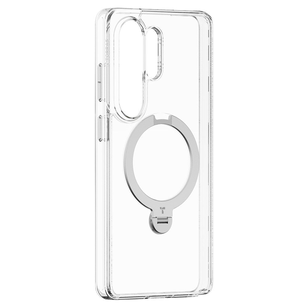Samsung Galaxy S26 Ultra TORRAS Ostand Q3 Spin Hybrid Plastic Case with Kickstand - MagSafe Compatible - Transparent
