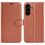 EIDERWOOD Samsung Galaxy A57 Faux Leather Flip Case with Cardholder & Stand Function - Brown