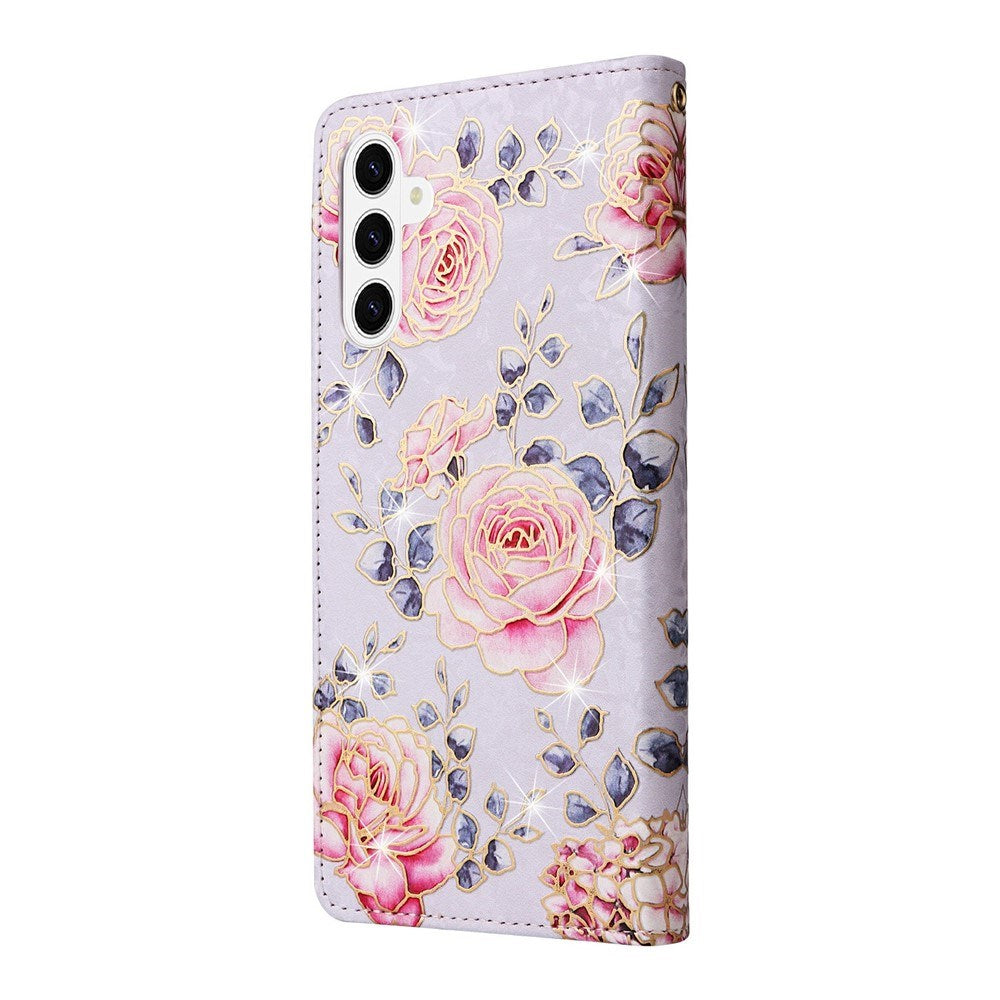 Samsung Galaxy S26 EIDERWOOD Faux Leather Flip Case with Flowers - Roses