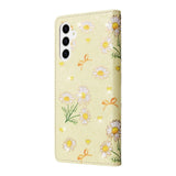 Samsung Galaxy S26 EIDERWOOD Faux Leather Flip Case with Flowers - Yellow Daisy