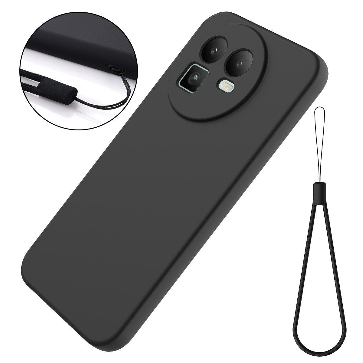Realme GT 8 EIDERWOOD Silicone Case with Strap - Balck