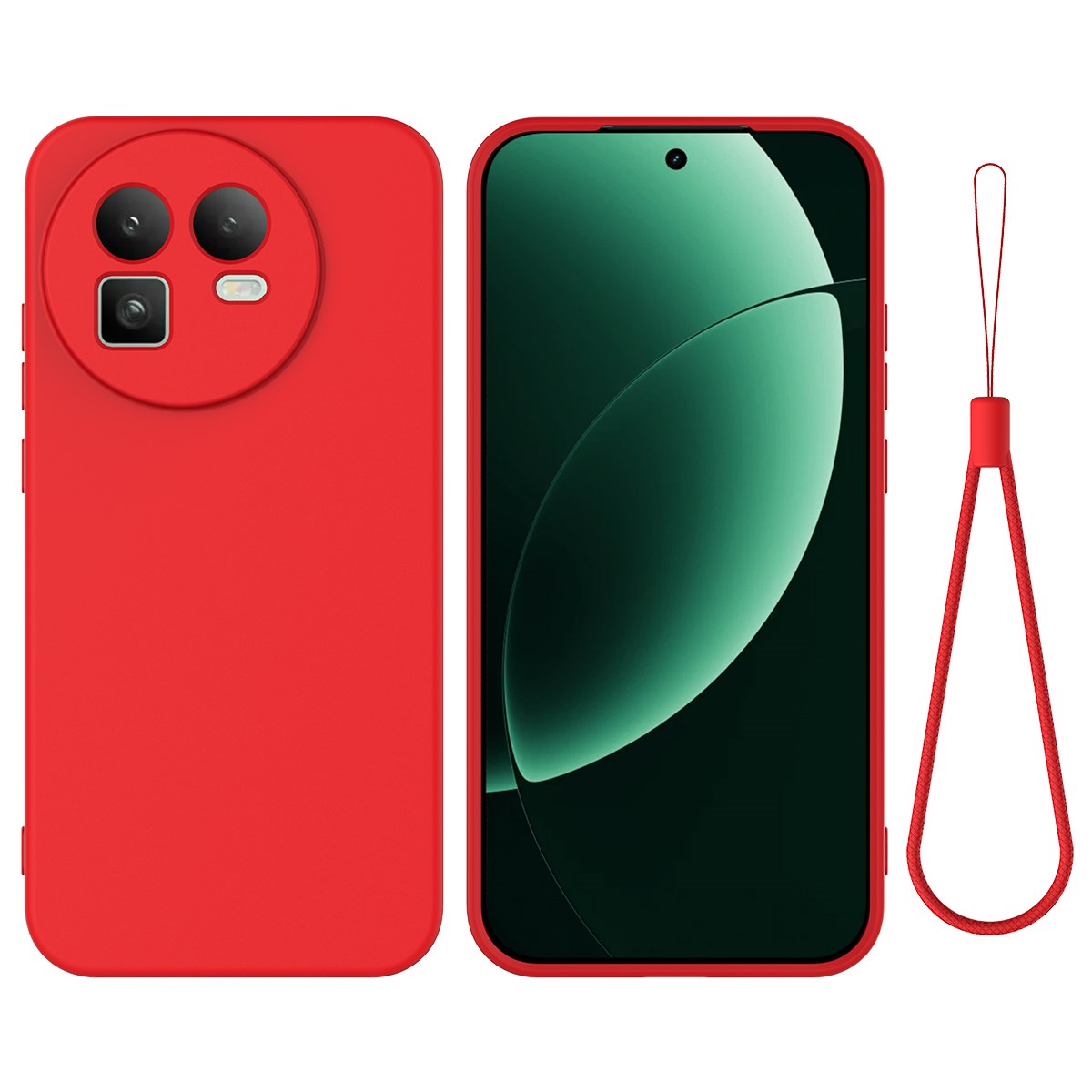 Realme GT 8 EIDERWOOD Silicone Case with Strap - Red