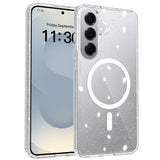 Samsung Galaxy S26+ (Plus) EIDERWOOD Magnetic Plastic Glitter Case - MagSafe Compatible - Transparent