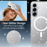 Samsung Galaxy S26+ (Plus) EIDERWOOD Magnetic Plastic Glitter Case - MagSafe Compatible - Transparent