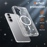 Samsung Galaxy S26+ (Plus) EIDERWOOD Magnetic Plastic Glitter Case - MagSafe Compatible - Transparent