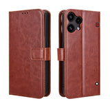 EIDERWOOD Nothing Phone (3a) Lite Faux Leather Flip Case with Strap - Brown