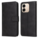 OPPO A6x EIDERWOOD Faux Leather Flip Case with Card Holder & Stand Function - Black