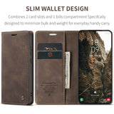 Samsung Galaxy S26 CASEME Artificial Leather Flip Case with Stand & Card Holder - Brown