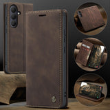 Samsung Galaxy S26 CASEME Artificial Leather Flip Case with Stand & Card Holder - Brown