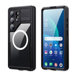 Samsung Galaxy S26 Ultra Redpebber Waterproof Hybrid Plastic Case – MagSafe Compatible – Black