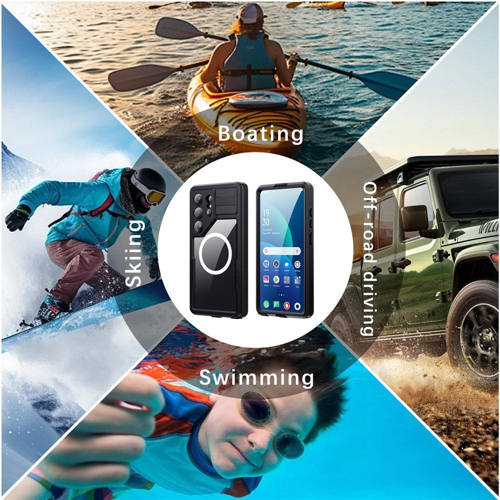 Samsung Galaxy S26 Ultra Redpebber Waterproof Hybrid Plastic Case – MagSafe Compatible – Black