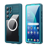 Samsung Galaxy S26 Ultra Redpebber Waterproof Hybrid Plastic Case – MagSafe Compatible – Blue