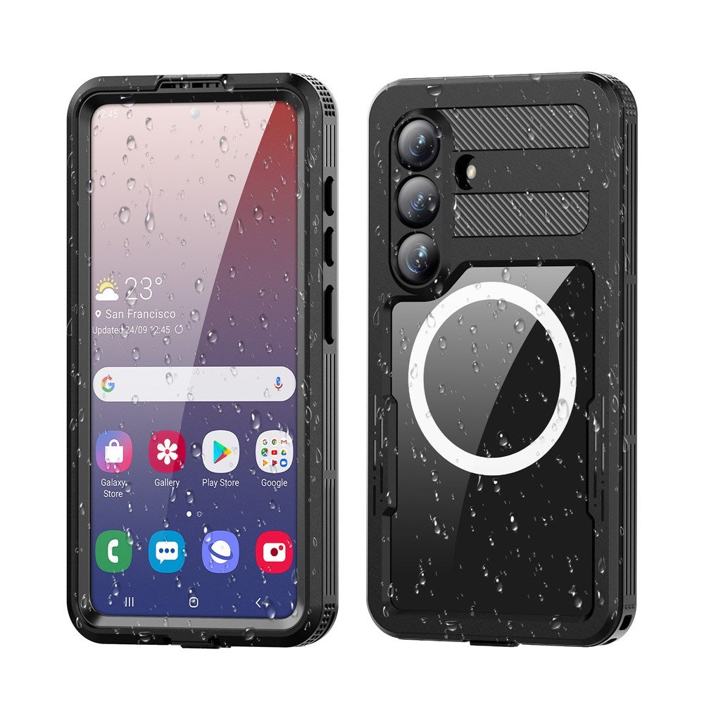 Samsung Galaxy S26 Redpebber Waterproof Hybrid Plastic Case – MagSafe Compatible – Black