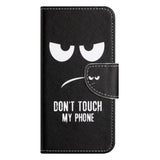Samsung Galaxy S26 EIDERWOOD Faux Leather Flip Case with Pattern - Don't Touch My Phone