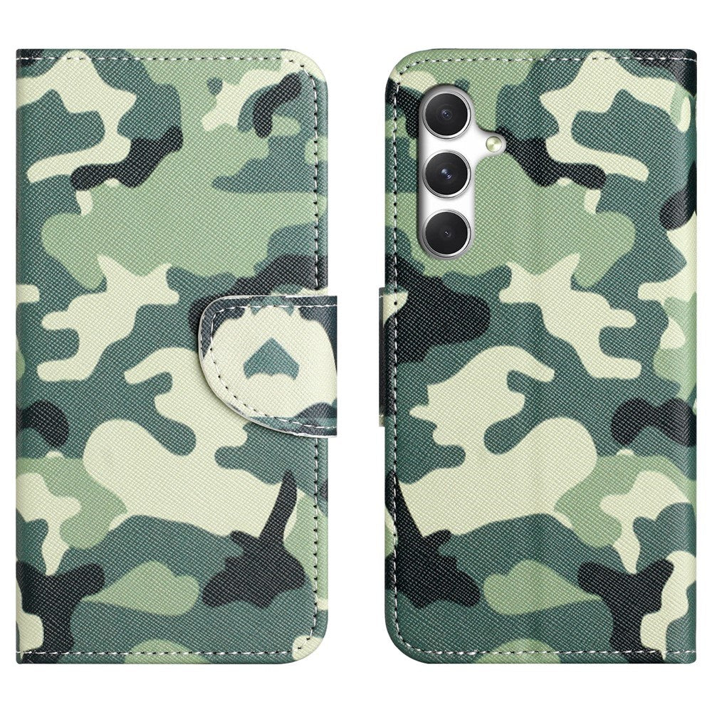 Samsung Galaxy S26+ (Plus) EIDERWOOD Faux Leather Flip Case with Pattern - Camouflage